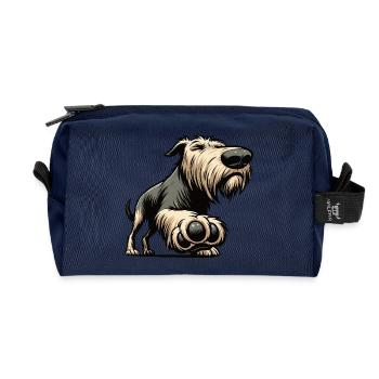 Irischer Wolfshund Wolfshundbesitzer Wolfshundfan - Recycelte Kulturtasche - Navy - Vorne
