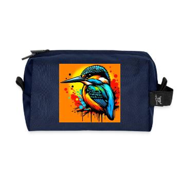 kingfisher - Recycled Toiletry Zip Bag - navy - Front
