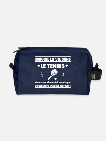 Stell dir ohne Tennis vor, gib dir eine Ohrfeige und vergiss - Recycelte Kulturtasche - Navy