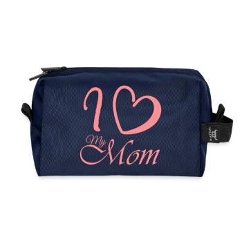 i love my mom - Recycelte Kulturtasche - Navy - Vorne