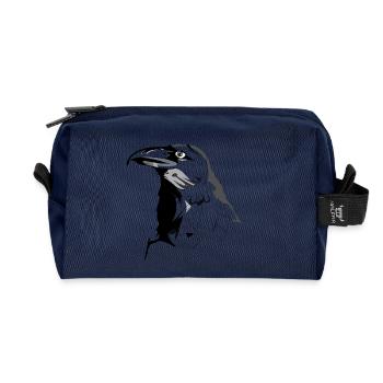 Crow - Recycled Toiletry Zip Bag - navy - Front