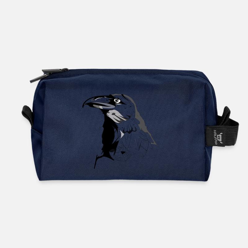 Crow - Recycled Toiletry Zip Bag - navy
