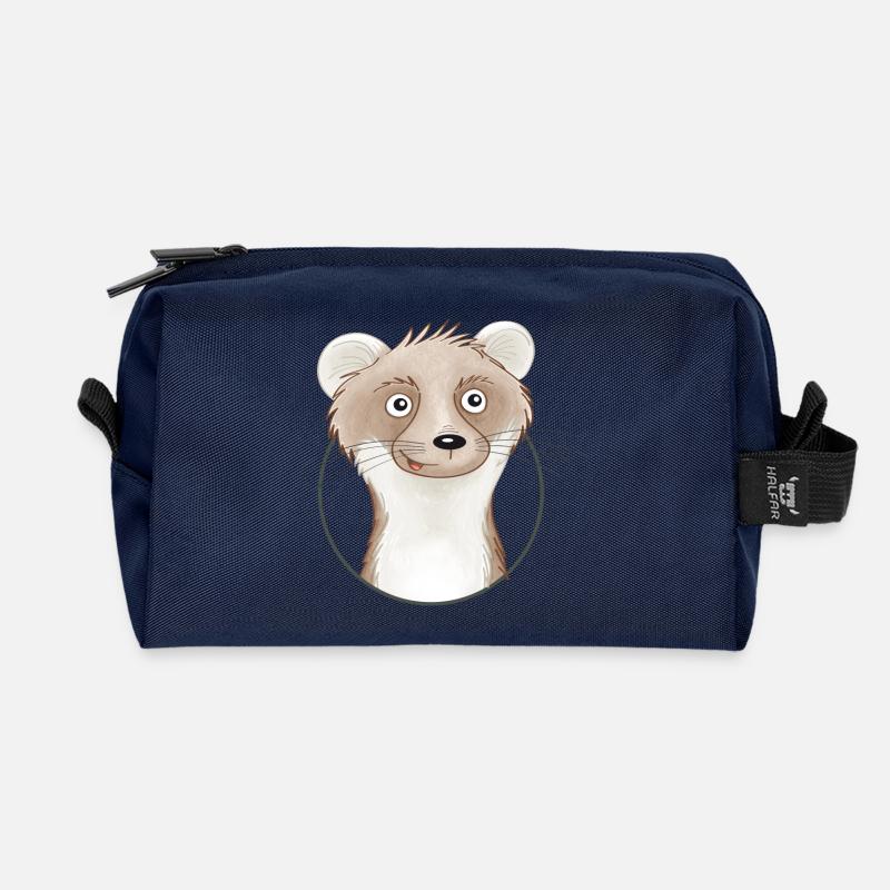 frecher Wiesel - Recycelte Kulturtasche - Navy