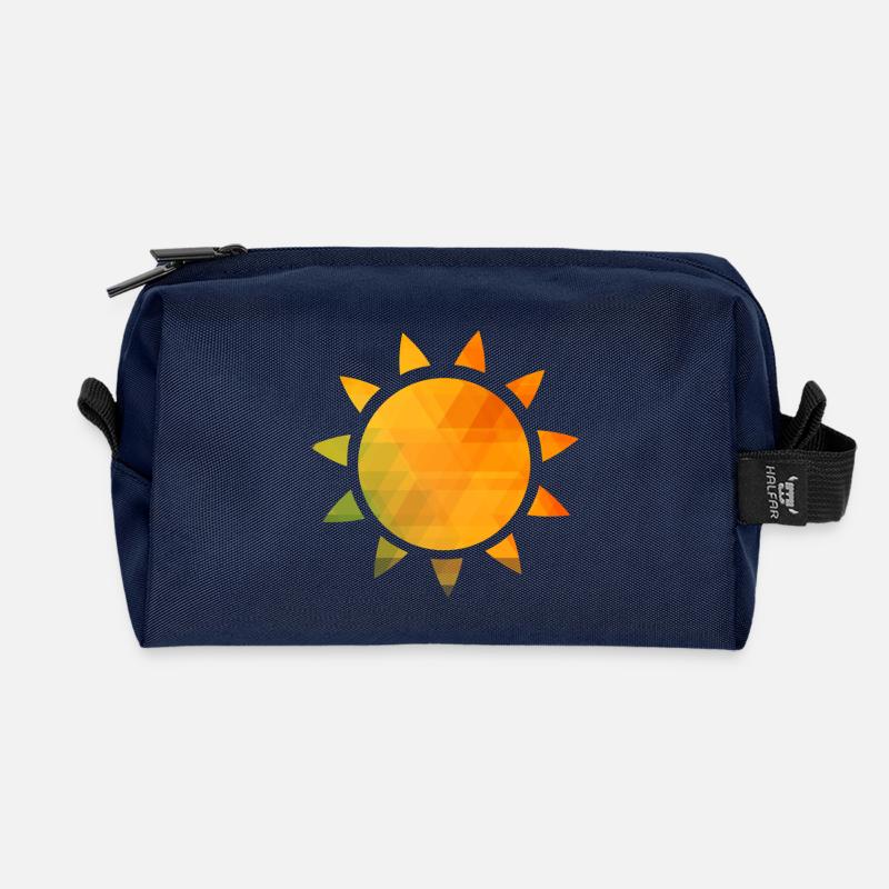 sun - Recycled Toiletry Zip Bag - navy