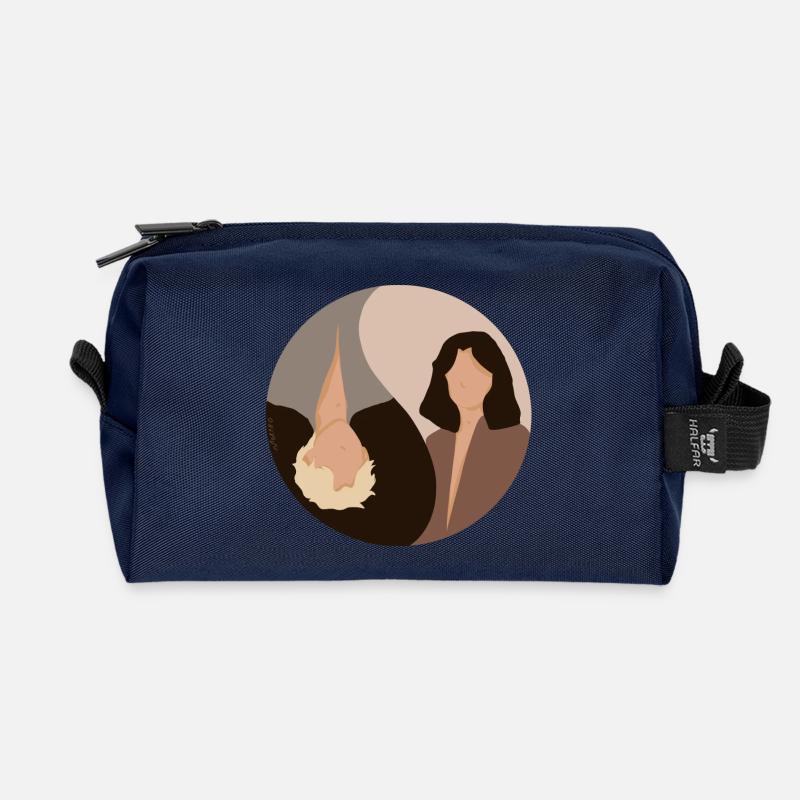 Couple Brunette and Blonde - Recycelte Kulturtasche - Navy