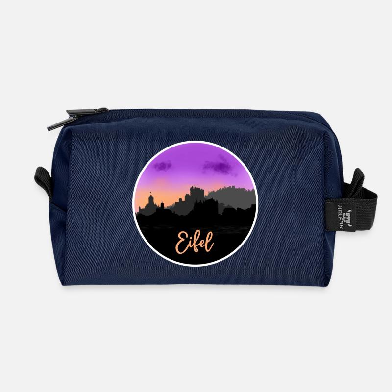 Eifel Fineline Skyline - Recycelte Kulturtasche - Navy