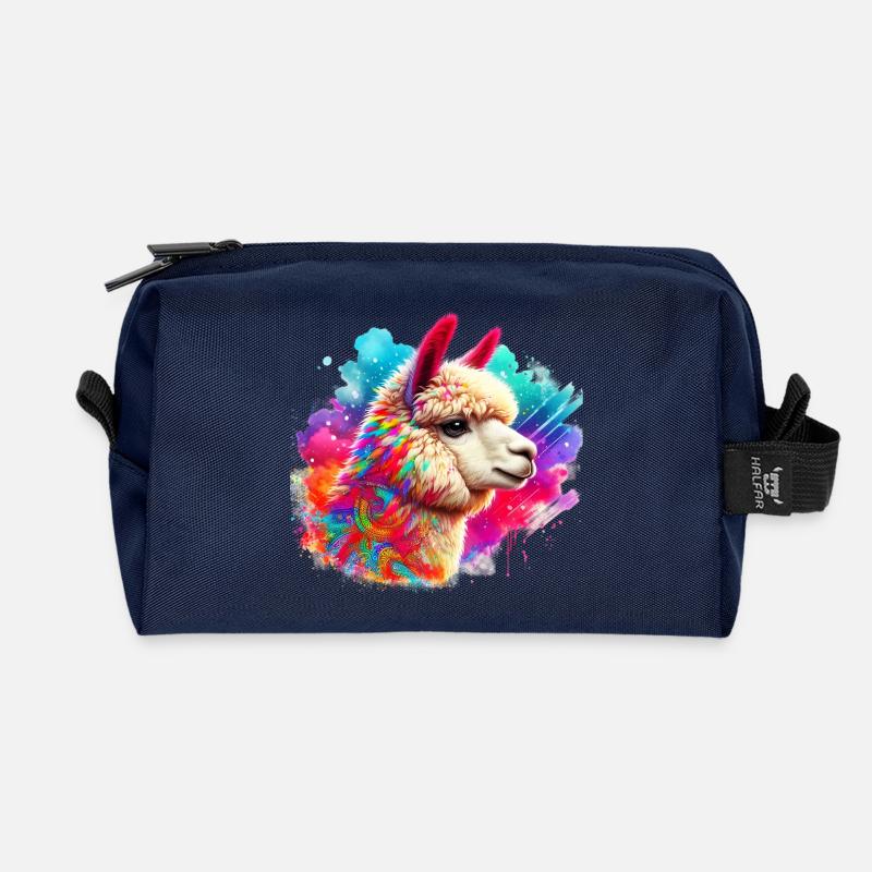 Alpaka - Recycelte Kulturtasche - Navy