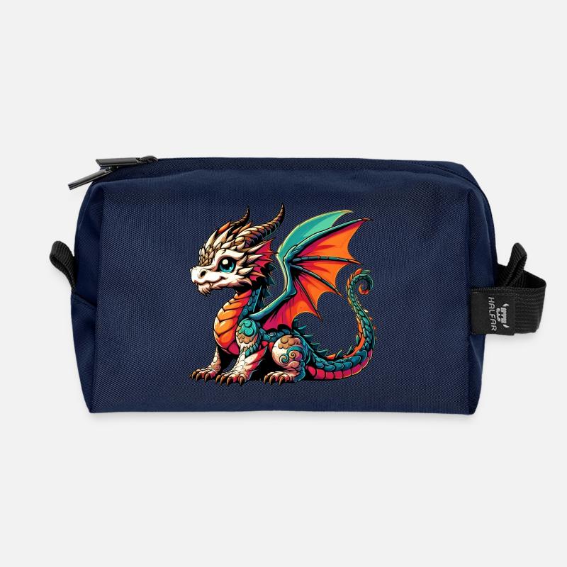 Drache - Recycelte Kulturtasche - Navy