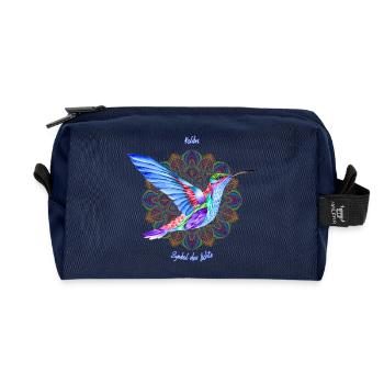 Kolibri - Symbol des Lichts - Recycelte Kulturtasche - Navy - Vorne