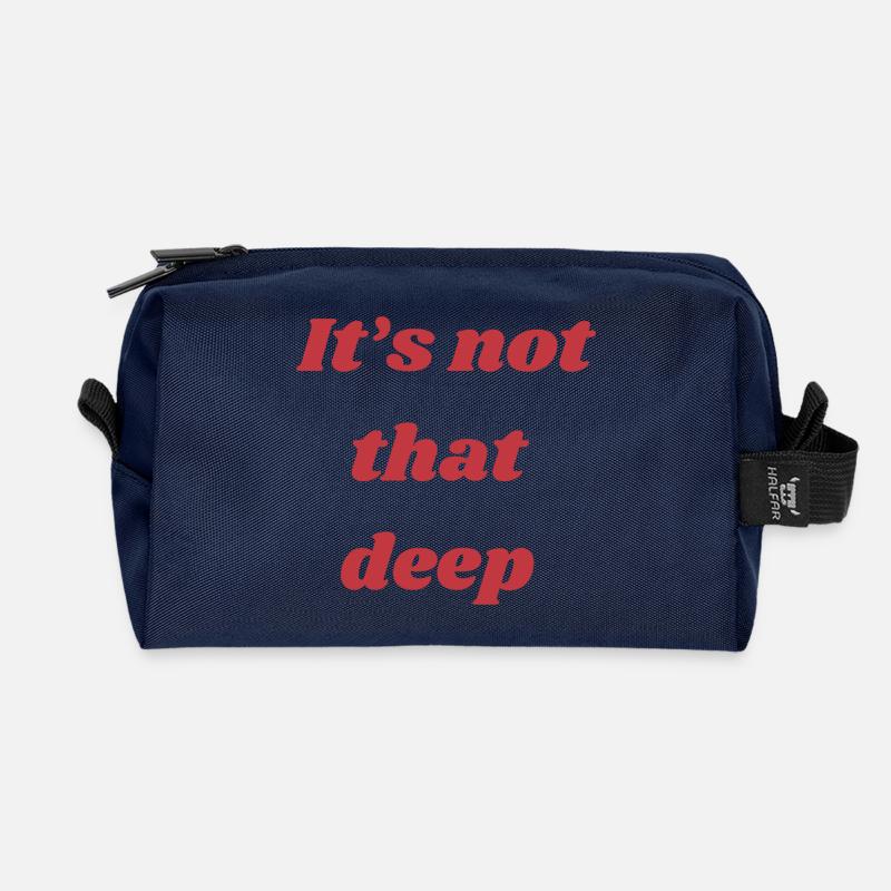 It’s Not That Deep – Quote Shirt - Recycelte Kulturtasche - Navy