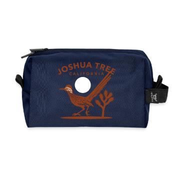 Joshua Tree California - Recycled Toiletry Zip Bag - navy - Front
