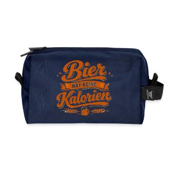 Bier hat keine Kalorien - Recycelte Kulturtasche - Navy - Vorne