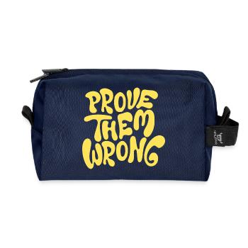 Prove Them Wrong Bold Motivational Quote - Recycelte Kulturtasche - Navy - Vorne