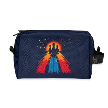 Bowling Vaporwave - Recycelte Kulturtasche - Navy - Vorne