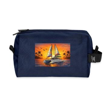 Katamaran Catamaran Sunset Fun - Recycelte Kulturtasche - Navy - Vorne