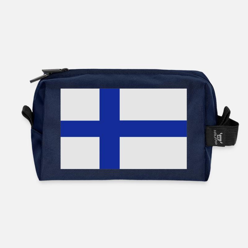 finnland - Recycled Toiletry Zip Bag - navy