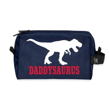 papa Saurus - Trousse de toilette en tissu recyclé - marine - Devant