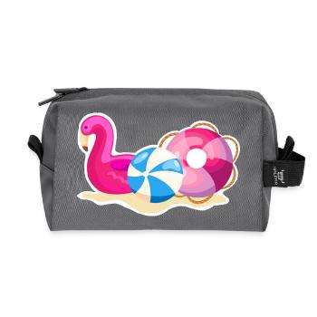 Jouets de plage - Trousse de toilette en tissu recyclé - anthracite - Devant