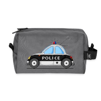 Polizeiauto Police Schwarz - Recycelte Kulturtasche - Anthrazit - Vorne