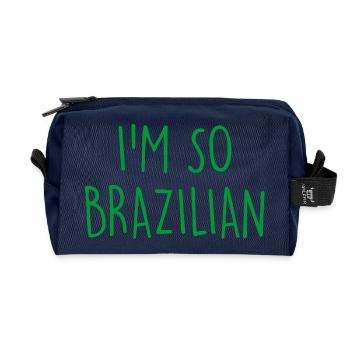 I'm so Brazilian Brazil Brasilien - Recycelte Kulturtasche - Navy - Vorne