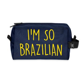 I'm so Brazilian Brazil Brasilien - Recycelte Kulturtasche - Navy - Vorne