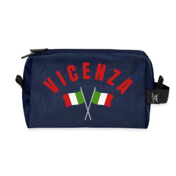 Vicenza Italian Flags  - Recycled Toiletry Zip Bag - navy - Front
