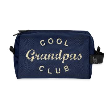 Club des grands-parents cool Anniversaire de grand-père Fête des pères - Trousse de toilette en tissu recyclé - marine - Devant