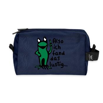 Frog + spell - Recycled Toiletry Zip Bag - navy - Front