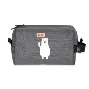 Niedlicher Eisbär, Cute Polarbear Winter Design - Recycelte Kulturtasche - Anthrazit - Vorne