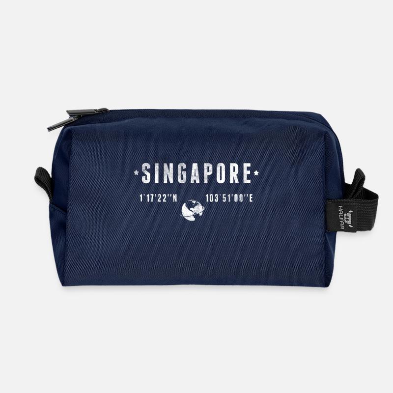 Singapour - Recycelte Kulturtasche - Navy