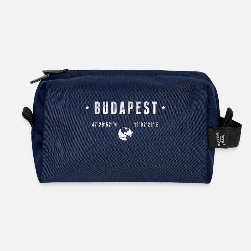Budapest - Recycelte Kulturtasche - Navy