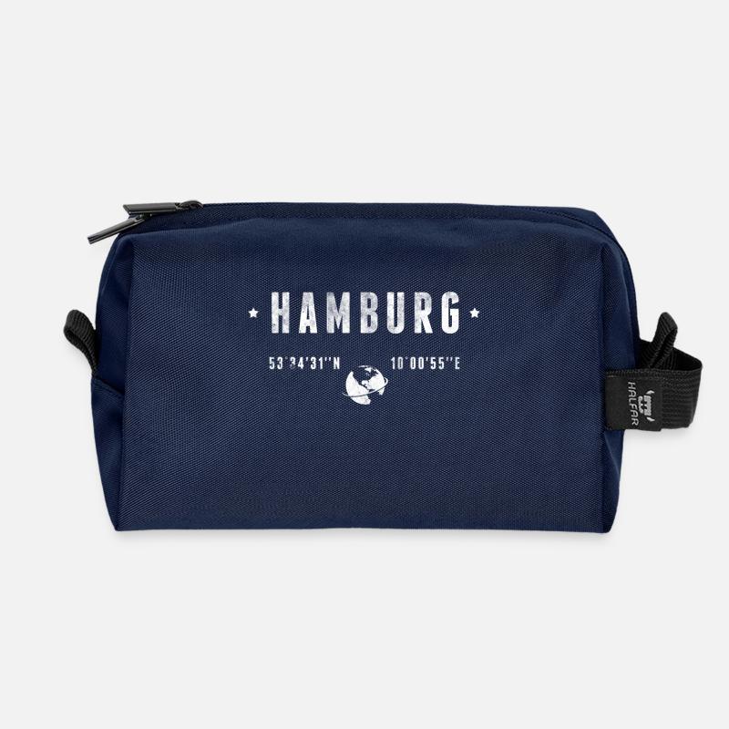 Hamburg - Recycelte Kulturtasche - Navy