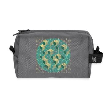 Geometrie - Recycelte Kulturtasche - Anthrazit - Vorne