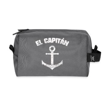 El Capitan ANCLA SHIRT - Trousse de toilette en tissu recyclé - anthracite - Devant