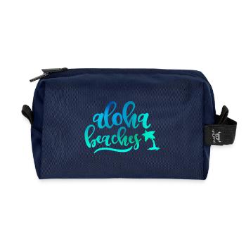 ALOHA STRäNDE - Recycelte Kulturtasche - Navy - Vorne