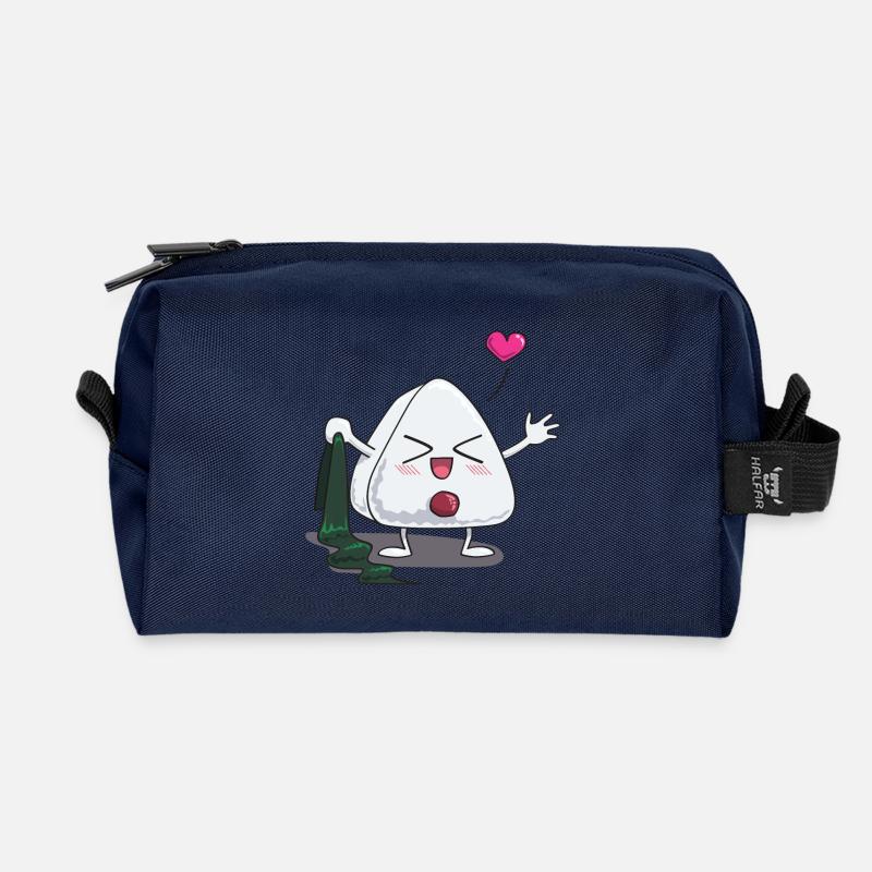 Onigirp - strip - Recycelte Kulturtasche - Navy