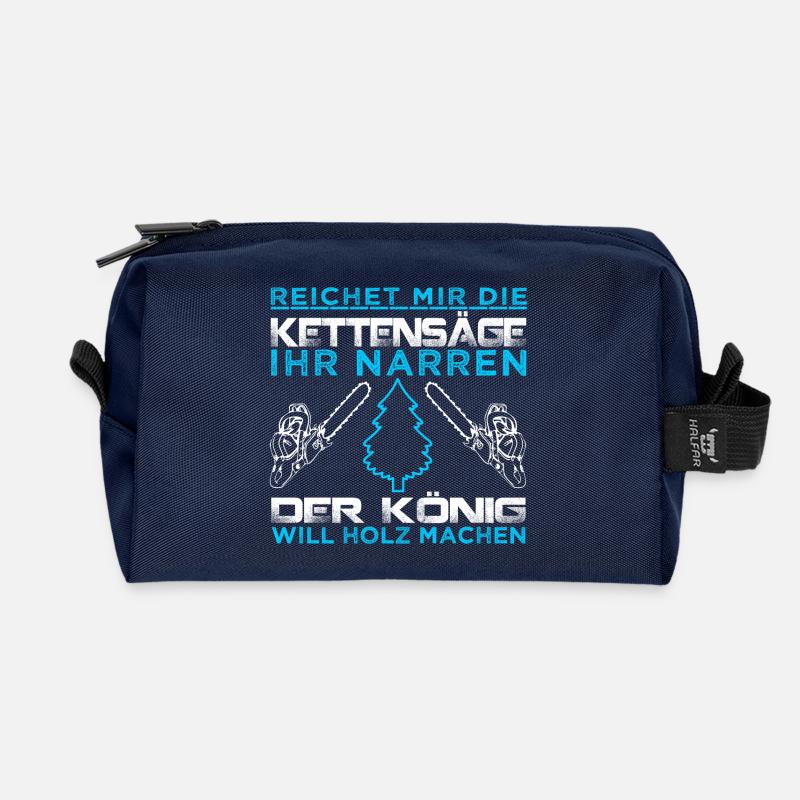 HOLZ KÖNIG - Recycelte Kulturtasche - Navy