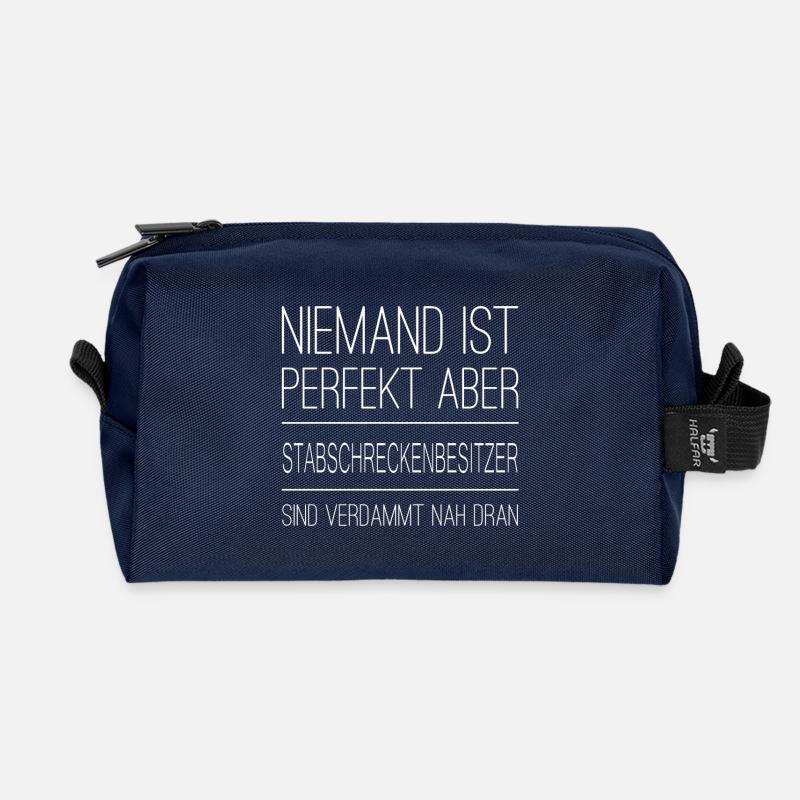 Stabschrecken Gespenstschrecken Insekt Haltung - Recycelte Kulturtasche - Navy