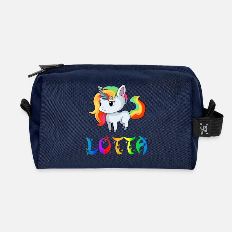 Lotta Einhorn - Recycelte Kulturtasche - Navy