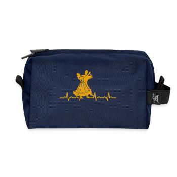 Tanzen Herzschlag - tänzer paar geschenk hobby - Recycelte Kulturtasche - Navy - Vorne
