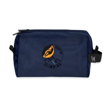 climbing, klettern, Berge - Recycelte Kulturtasche - Navy - Vorne