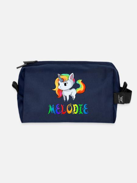 Einhorn Melodie - Recycelte Kulturtasche - Navy