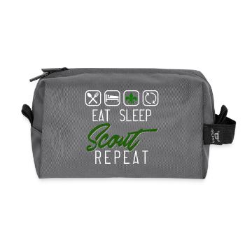 Eat Sleep Scout Repeat - Recycelte Kulturtasche - Anthrazit - Vorne