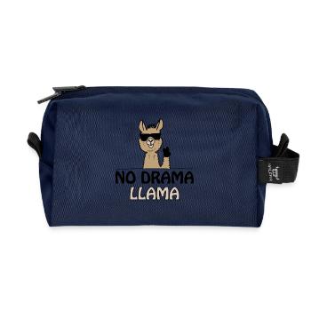 no drama lama - Recycled Toiletry Zip Bag - navy - Front