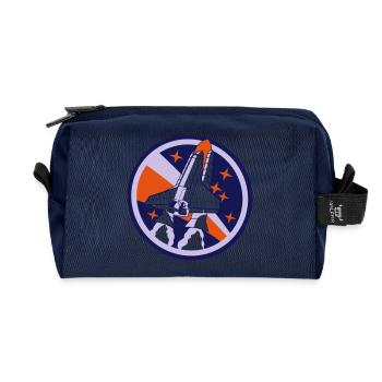 Spaceshuttle start - Recycled Toiletry Zip Bag - navy - Front