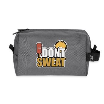 I dont sweat - Recycled Toiletry Zip Bag - anthracite - Front