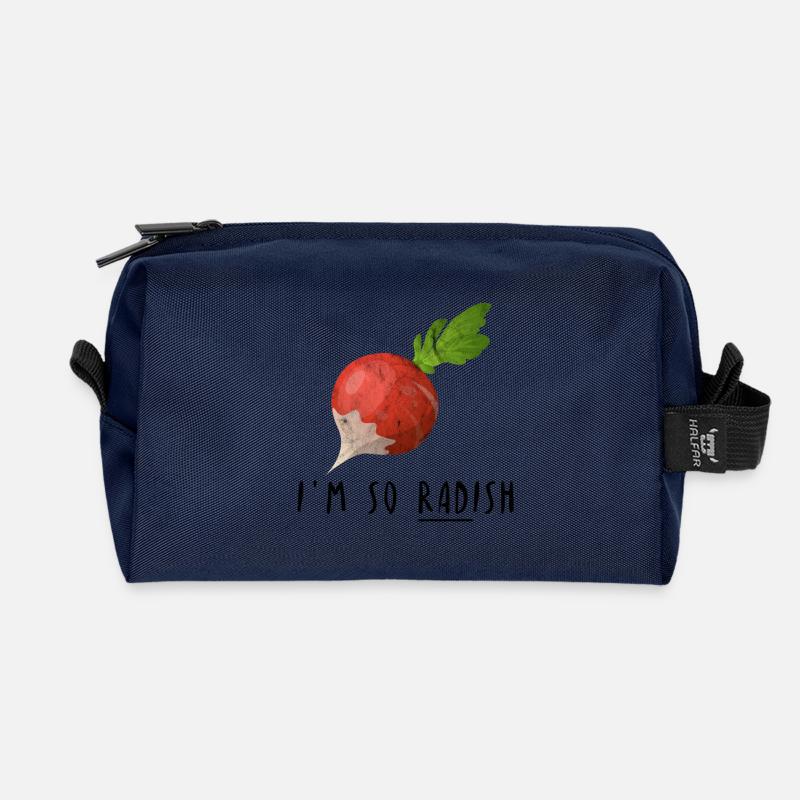 I am so Radish Rettich Wortwitz Geschenk Idee - Recycelte Kulturtasche - Navy