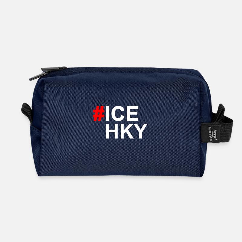 ice Hockey - Recycled Toiletry Zip Bag - navy