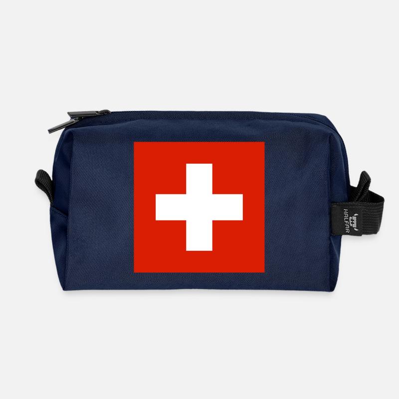 Switzerland - Recycled Toiletry Zip Bag - navy