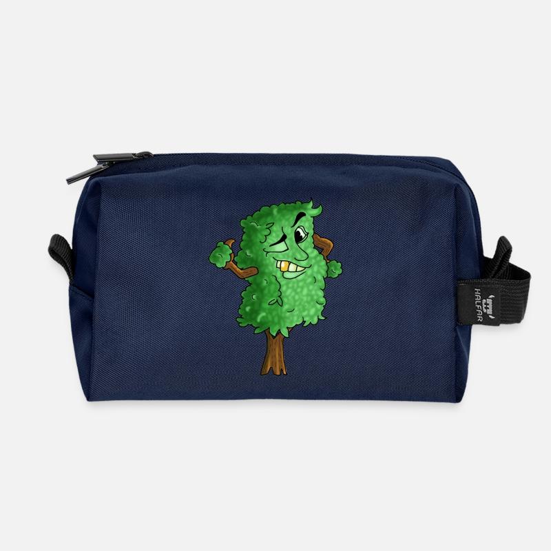 Baum - Recycelte Kulturtasche - Navy